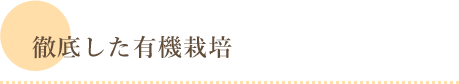 徹底した有機栽培